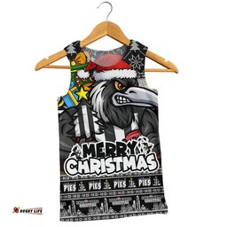 Collingwood Men Singlet Festive Holiday Merry Christmas Vibe