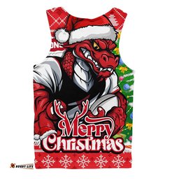 St. George Illawarra Dragons Men Singlet Merry Christmas Game Day Knit Style Team Edition