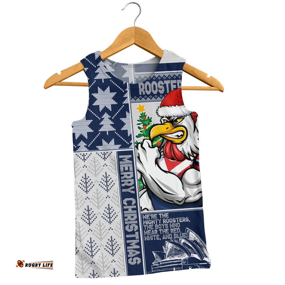 Sydney Roosters Men Singlet Christmas Magic Knit Style Winter Glow