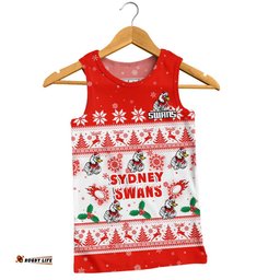 Sydney Swans Men Singlet Special Ugly Christmas Holiday Footy Fans