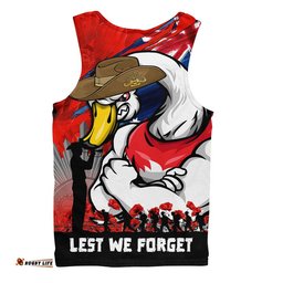 Sydney Swans Men Singlet ANZAC Inspired Football Fan Memorial Design