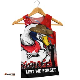 Sydney Swans Men Singlet ANZAC Inspired Football Fan Memorial Design