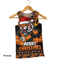 Wests Tigers Men Singlet Merry Christmas Festive Spirit Edition