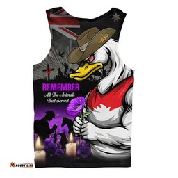 Sydney Swans Men Singlet Anzac Day In Memory Of Animals That Served