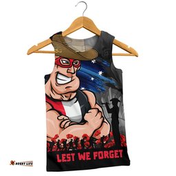 St Kilda Men Singlet ANZAC Inspired Football Fan Memorial Design