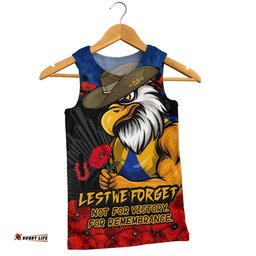 West Coast Eagles Men Singlet ANZAC Day Not For Victory For Remembrance