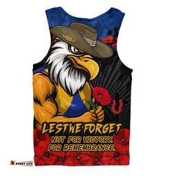 West Coast Eagles Men Singlet ANZAC Day Not For Victory For Remembrance