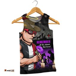 St Kilda Men Singlet Anzac Day In Memory Of Animals That Served