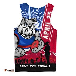 Western Bulldogs Men Singlet Anzac Day Lest We Forget Memorial
