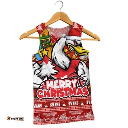 Sydney Swans Men Singlet Festive Holiday Merry Christmas Vibe