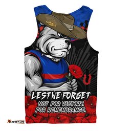 Western Bulldogs Men Singlet ANZAC Day Not For Victory For Remembrance