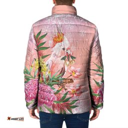 Australia Christmas Pink Cockatoo with Banksia Padded Jacket Coral Pink LT7