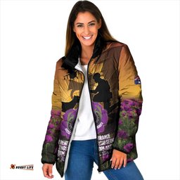 Animal War Heroes Australia ANZAC Day Padded Jacket We Will Always Remember Them LT14