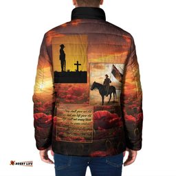 ANZAC Day Film Reel Lest We Forget Padded Jacket Australia NZ Memorial LT9
