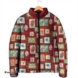 Aussie Birds Christmas La La Land Padded Jacket Red Vintage Stamp Edition LT9
