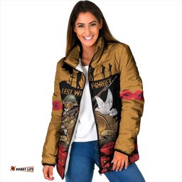 Australia ANZAC Day Personalised Padded Jacket Honouring The Animals That Served LT9