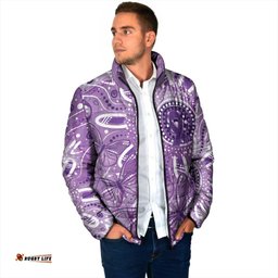 Australia Epilepsy Awareness Indigenous Padded Jacket Butterfly Aboriginal Art LT7
