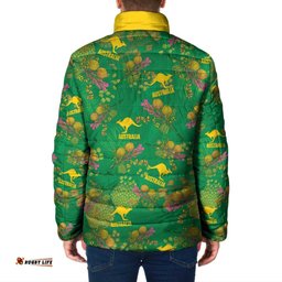 Australia Billy Buttons Padded Jacket Aussie Pycnosorus Kangaroo Seamless Style LT14