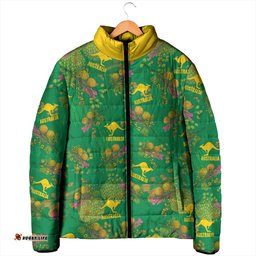 Australia Billy Buttons Padded Jacket Aussie Pycnosorus Kangaroo Seamless Style LT14