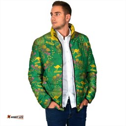Australia Billy Buttons Padded Jacket Aussie Pycnosorus Kangaroo Seamless Style LT14