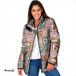 Aussie Birds Christmas La La Land Padded Jacket Pink Vintage Stamp Edition LT9