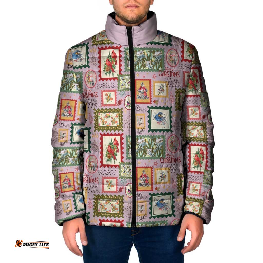Aussie Birds Christmas La La Land Padded Jacket Pink Vintage Stamp Edition LT9