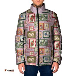 Aussie Birds Christmas La La Land Padded Jacket Pink Vintage Stamp Edition LT9