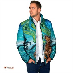 Aussie Aurora Borealis Aboriginal Art Padded Jacket LT7