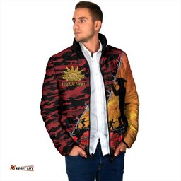 ANZAC Lest We Forget Padded Jacket Australian Army Poppy Tribute LT15