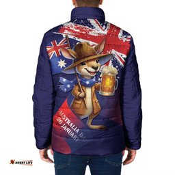 Australia Day Kangaroo Flag Padded Jacket Aussie Aussie Aussie Oi Oi Oi LT9