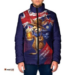 Australia Day Kangaroo Flag Padded Jacket Aussie Aussie Aussie Oi Oi Oi LT9
