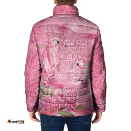 Australia Breast Cancer Awareness Padded Jacket Think Pink Cockatoos Ribbon LT14