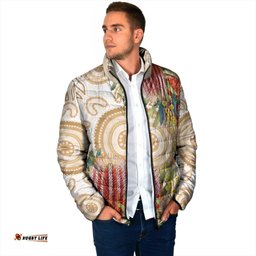 Australia Banksia Padded Jacket Aussie Native Flowers Indigenous Art LT14