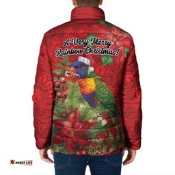 Aussie Rainbow lorikeet Padded Jacket Aboriginal Inspired Christmas LT9
