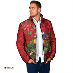 Aussie Rainbow lorikeet Padded Jacket Aboriginal Inspired Christmas LT9