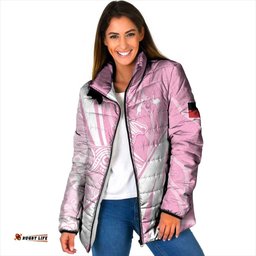 Australia Bowls Personalised Indigenous Pink Round Padded Jacket LT7