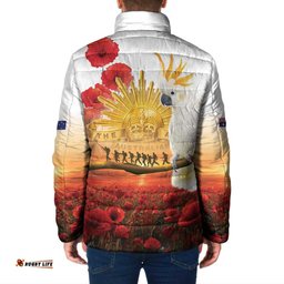 Australia Cockatoo ANZAC Day Padded Jacket Lest We Forget LT05