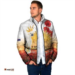 Australia Cockatoo ANZAC Day Padded Jacket Lest We Forget LT05
