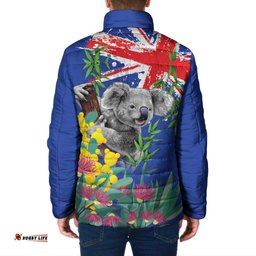 Australia Day Koala Padded Jacket Aussie Aussie Aussie Oi Oi Oi Blue Color LT9