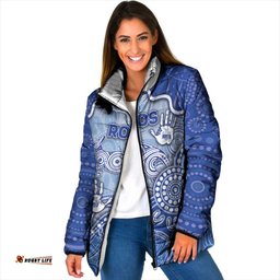 Custom Roos Football Padded Jacket Aboriginal Dot Art Pattern DT05