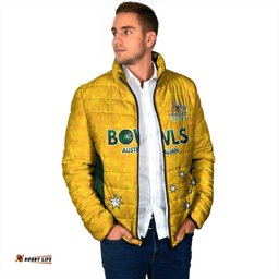 Australian Lawn Bowls Custom Padded Jacket Aussie Minimalist Style LT9