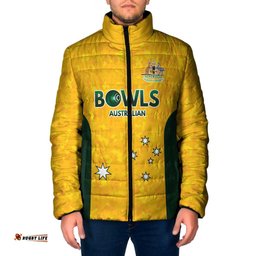 Australian Lawn Bowls Custom Padded Jacket Aussie Minimalist Style LT9