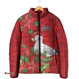 Australian Silver Gull Padded Jacket Aboriginal Inspired Christmas LT9