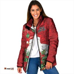 Australian Silver Gull Padded Jacket Aboriginal Inspired Christmas LT9