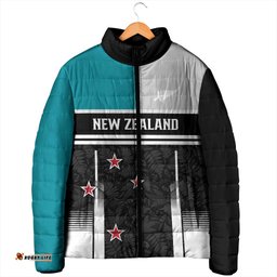 Custom NZ Cricket Pride Padded Jacket Silver Fern Fan Supporter Apparel LT9