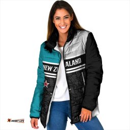 Custom NZ Cricket Pride Padded Jacket Silver Fern Fan Supporter Apparel LT9