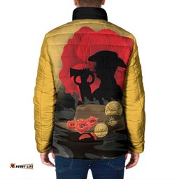 Australia Two-up Pennies ANZAC Day Padded Jacket Slouch Hat Last Post With Poppy LT14