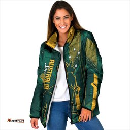 Australia Socceroos 2026 Custom Padded Jacket Go Aussie Kangaroo National Color LT14