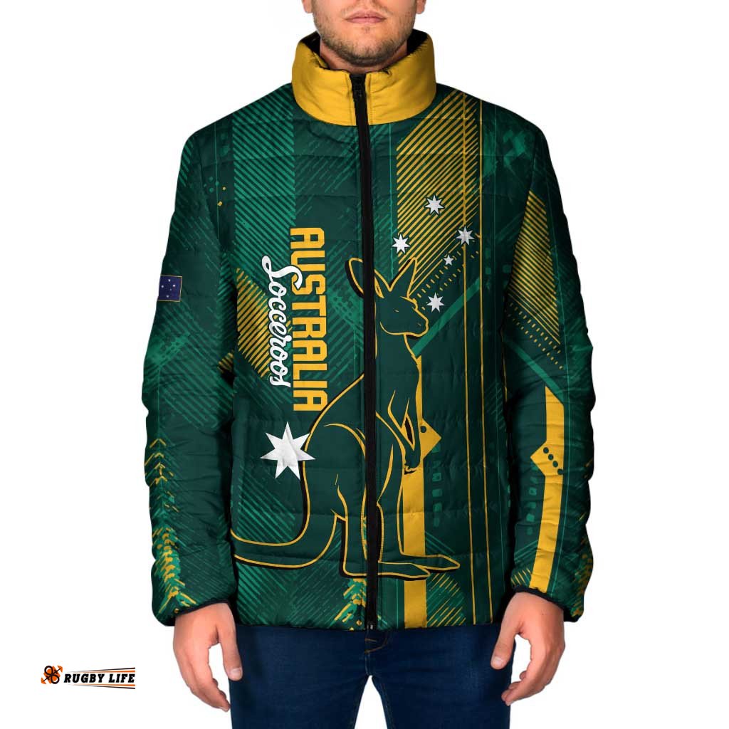 Australia Socceroos 2026 Custom Padded Jacket Go Aussie Kangaroo National Color LT14
