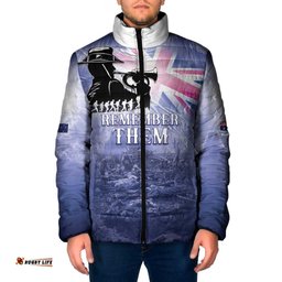 Australia ANZAC Day Padded Jacket Battle Of Passchendaele Remember Them LT05